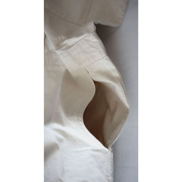 Outerknown 2130104 Women's Sz Medium Beige S/S Linen Button-Up Jumpsuit - Picture 9 of 11